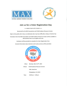 Voter Registration Day @ Child Guidance Resource Centers